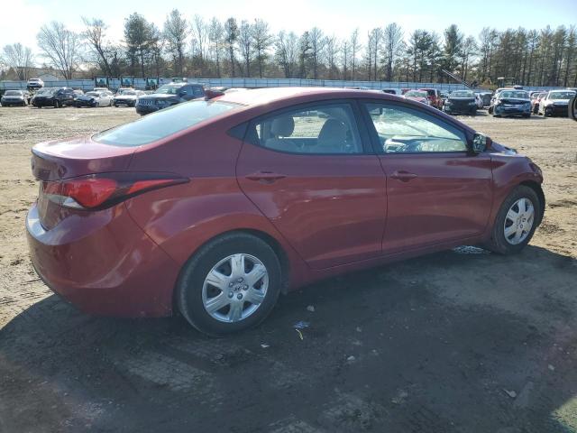 5NPDH4AEXGH785636 - 2016 HYUNDAI ELANTRA SE RED photo 3