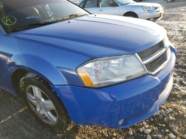 1B3LC56K48N629822 - 2008 DODGE AVENGER SXT BLUE photo 10