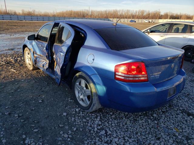 1B3LC56K48N629822 - 2008 DODGE AVENGER SXT BLUE photo 3