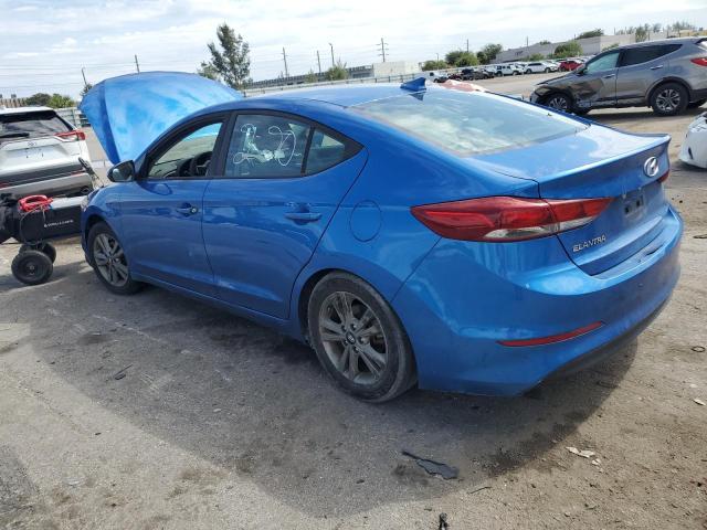 5NPD84LF8JH274388 - 2018 HYUNDAI ELANTRA SEL BLUE photo 2