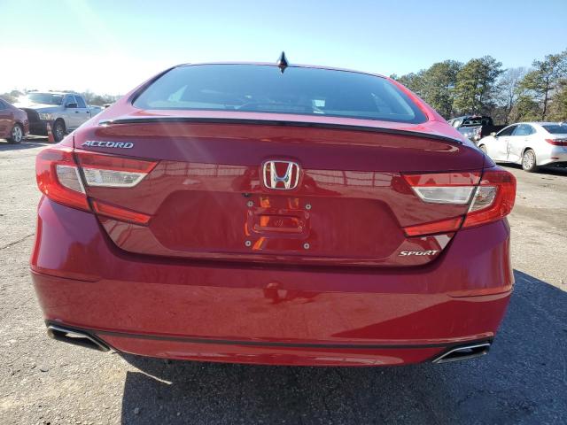 1HGCV1F34NA039294 - 2022 HONDA ACCORD SPORT RED photo 6