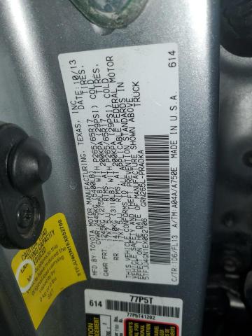 5TFJU4GN1EX052706 - 2014 TOYOTA TACOMA DOUBLE CAB PRERUNNER SILVER photo 12