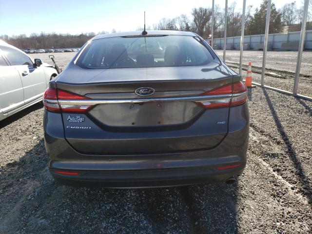 3FA6P0H75HR253520 - 2017 FORD FUSION SE GRAY photo 6