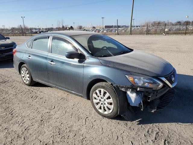 3N1AB7AP4HY362601 - 2017 NISSAN SENTRA S BLUE photo 4