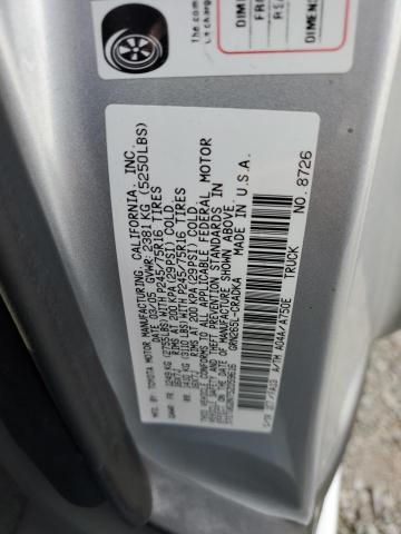 5TETU62N75Z059616 - 2005 TOYOTA TACOMA PRERUNNER ACCESS CAB SILVER photo 12