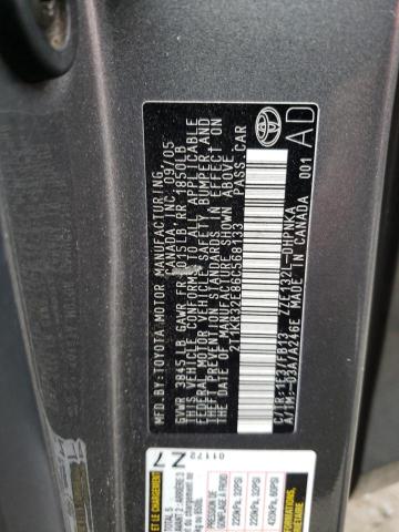 2T1KR32E86C568133 - 2006 TOYOTA COROLLA MA XR GRAY photo 12