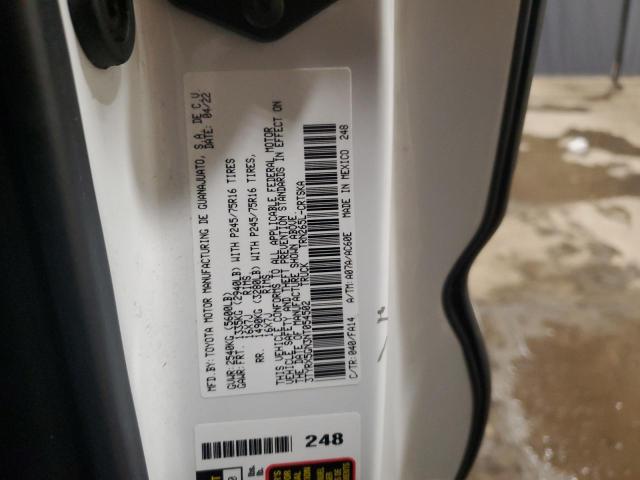 3TYRX5GN3NT054502 - 2022 TOYOTA TACOMA ACCESS CAB WHITE photo 13