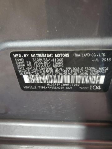 ML32F3FJ3HHF11262 - 2017 MITSUBISHI MIRAGE G4 ES Boz foto 12