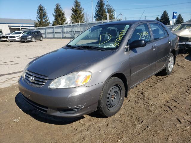 2T1BR32E04C815190 - 2004 TOYOTA COROLLA CE GRAY photo 2