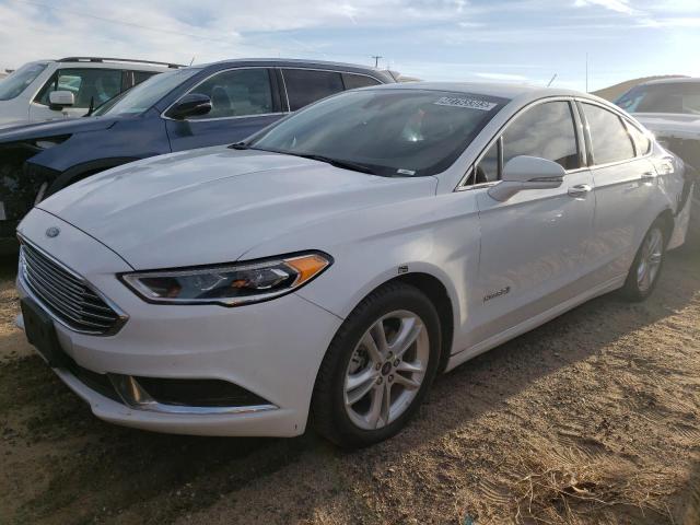 3FA6P0LU8JR171588 - 2018 FORD FUSION SE HYBRID WHITE photo 1