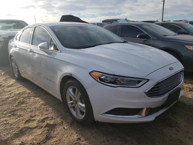 3FA6P0LU8JR171588 - 2018 FORD FUSION SE HYBRID WHITE photo 4