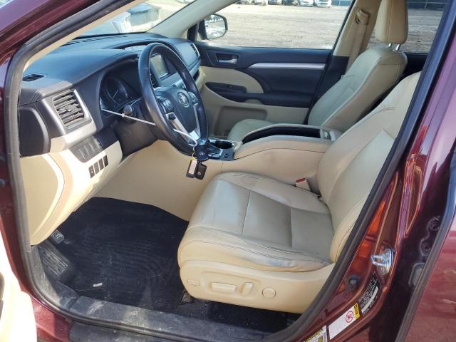 5TDJKRFH6FS149017 - 2015 TOYOTA HIGHLANDER XLE Qırmızı foto 7