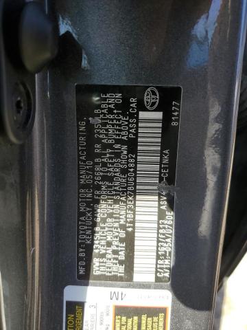 4T1BF3EK7BU604882 - 2011 TOYOTA CAMRY BASE GRAY photo 13