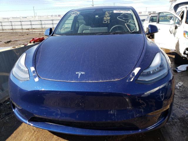 7SAYGDEE5NF386016 - 2022 TESLA MODEL Y أزرق صورة 5