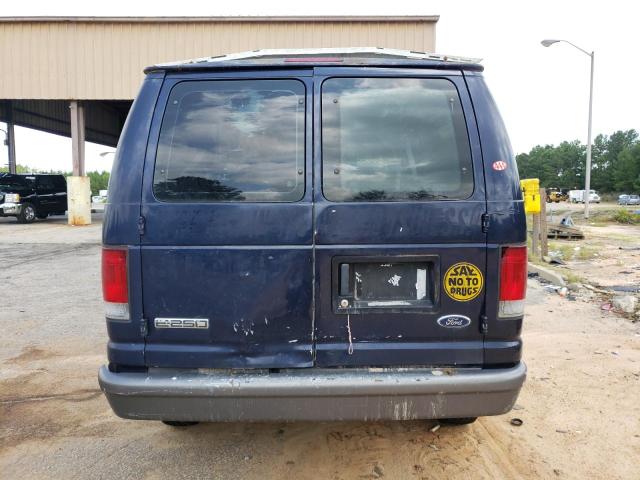 1FTNE24W16DA41269 - 2006 FORD ECONOLINE E250 VAN BLUE photo 6