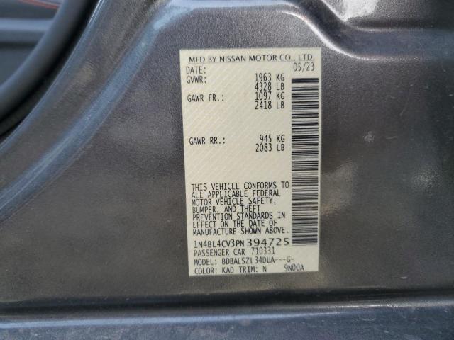 1N4BL4CV3PN394725 - 2023 NISSAN ALTIMA SR GRAY photo 12