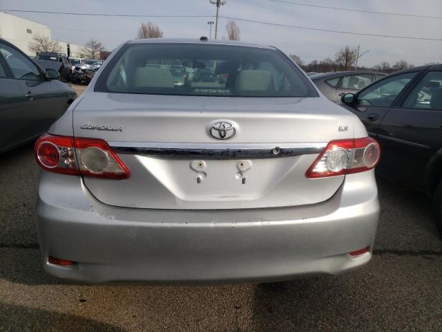 2T1BU4EE4CC797890 - 2012 TOYOTA COROLLA LE BASE SILVER photo 6