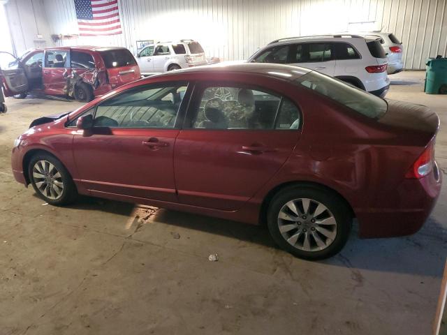 2HGFA16899H533811 - 2009 HONDA CIVIC EX BURGUNDY photo 2