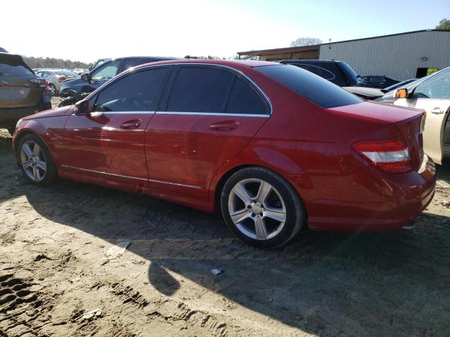 WDDGF5EB0BR135441 - 2011 MERCEDES-BENZ C 300 RED photo 2