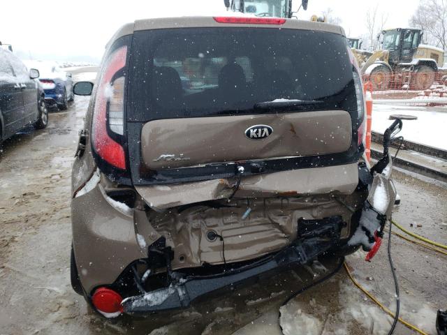 KNDJN2A22F7215915 - 2015 KIA SOUL BROWN photo 6