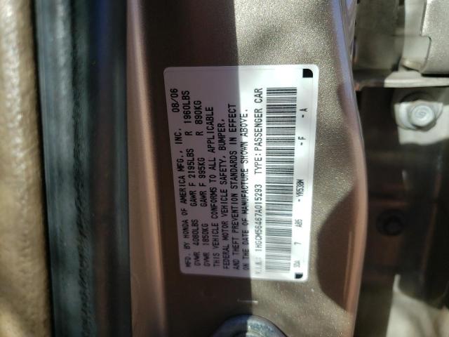 1HGCM56467A015293 - 2007 HONDA ACCORD LX GOLD photo 12