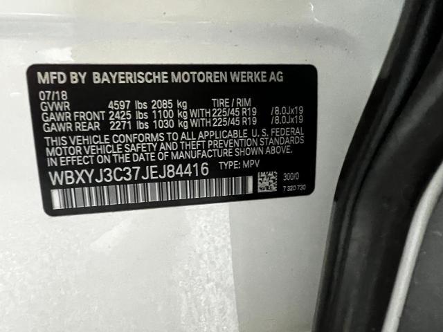 WBXYJ3C37JEJ84416 - 2018 BMW X2 SDRIVE28I WHITE photo 10