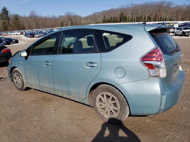 JTDZN3EU5GJ051133 - 2016 TOYOTA PRIUS V TURQUOISE photo 2