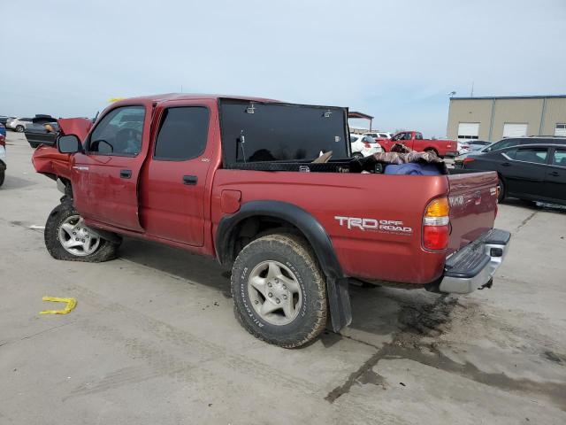 5TEGN92N41Z824985 - 2001 TOYOTA TACOMA DOUBLE CAB PRERUNNER MAROON photo 2