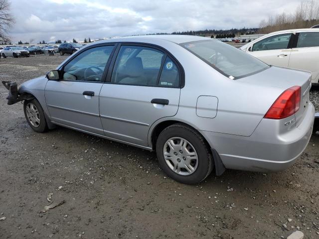 JHMES16531S000801 - 2001 HONDA CIVIC LX GRAY photo 2