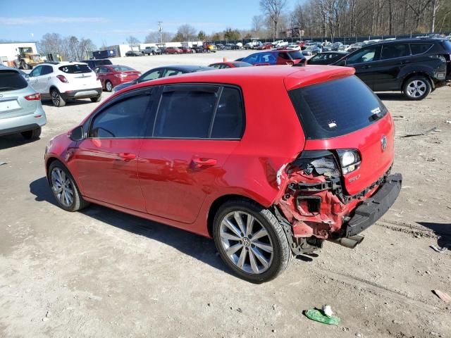 WVWDM7AJ9CW286552 - 2012 VOLKSWAGEN GOLF RED photo 2