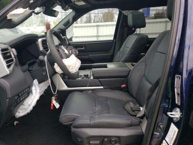 5TFNA5EC2NX010918 - 2022 TOYOTA TUNDRA CREWMAX PLATINUM Blau Foto 7