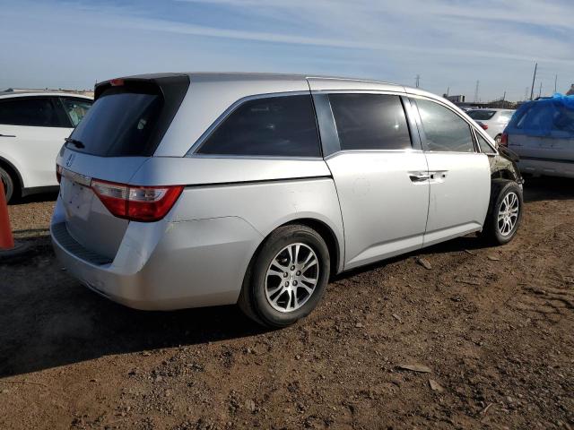 5FNRL5H44DB013859 - 2013 HONDA ODYSSEY EX GRAY photo 3