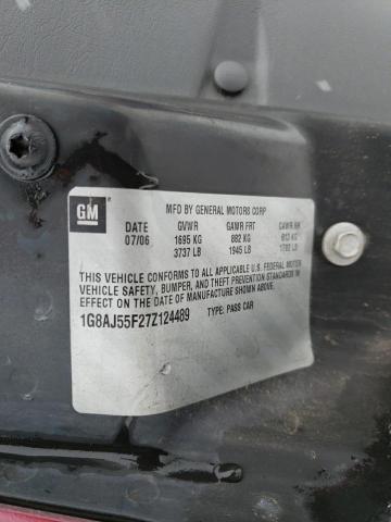 1G8AJ55F27Z124489 - 2007 SATURN ION LEVEL 2 勃艮第红 照片 12