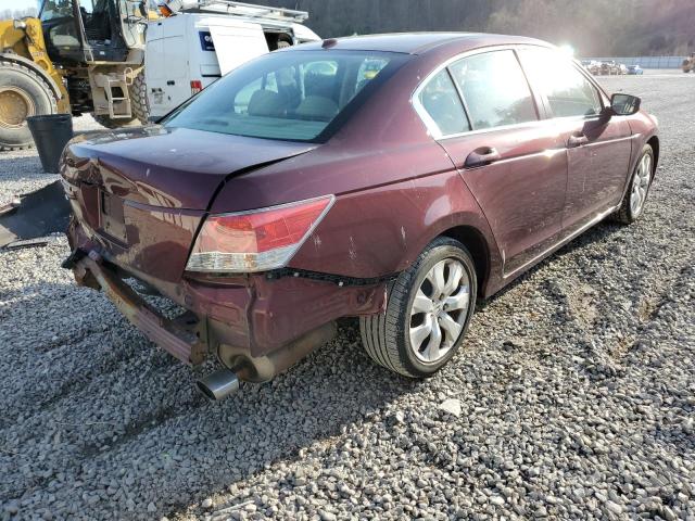 1HGCP2F88AA087239 - 2010 HONDA ACCORD EXL BURGUNDY photo 3