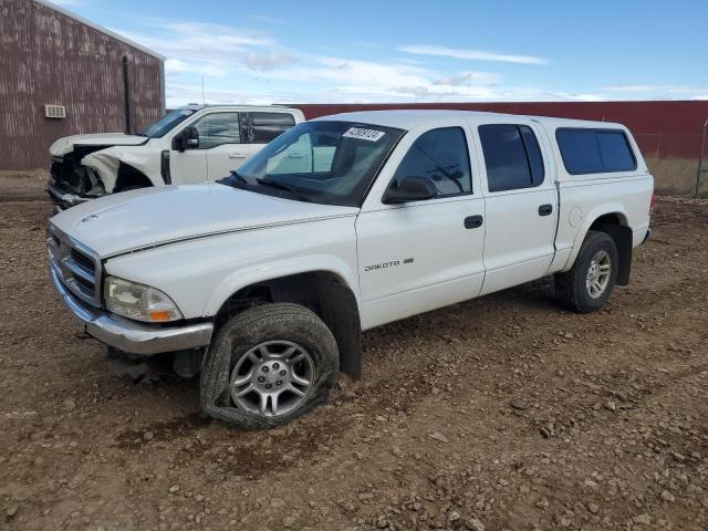 1B7HG48Z92S691044 - 2002 DODGE DAKOTA QUAD SLT WHITE photo 1