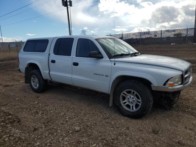 1B7HG48Z92S691044 - 2002 DODGE DAKOTA QUAD SLT WHITE photo 4