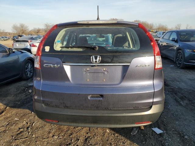 5J6RM4H33CL049921 - 2012 HONDA CR-V LX PURPLE photo 6