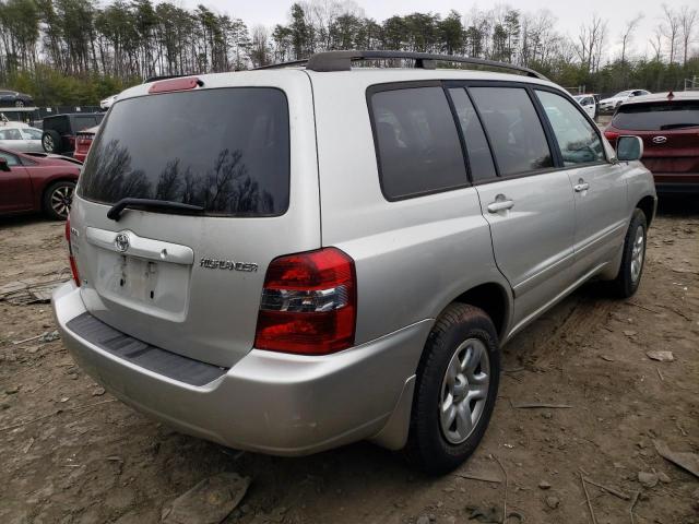 JTEHD21A440028749 - 2004 TOYOTA HIGHLANDER SILVER photo 3