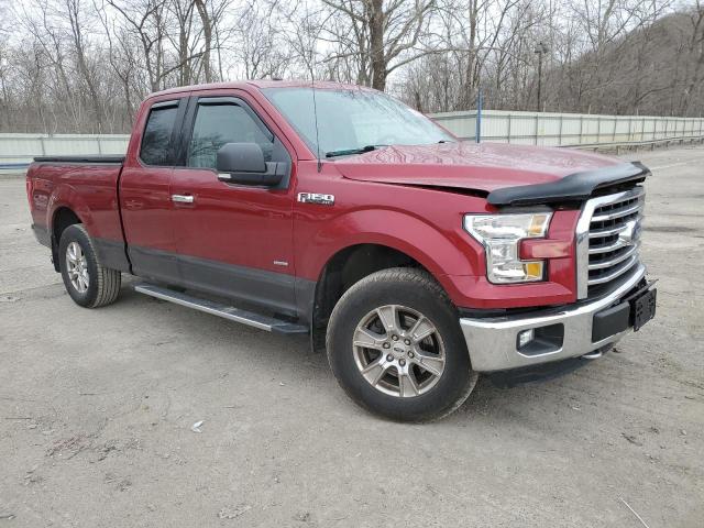 1FTEX1EP5GFC13952 - 2016 FORD F150 SUPER CAB MAROON photo 4