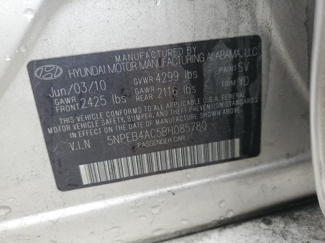 5NPEB4AC5BH085780 - 2011 HYUNDAI SONATA GLS TAN photo 12