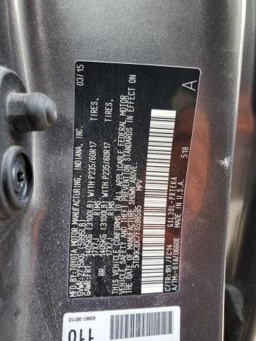 5TDKK3DC7FS598585 - 2015 TOYOTA SIENNA LE GRAY photo 14