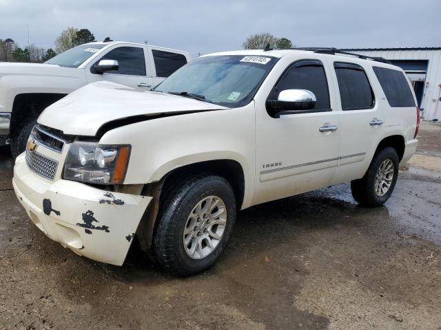 1GNSCCE07DR371837 - 2013 CHEVROLET TAHOE C1500 LTZ WHITE photo 1