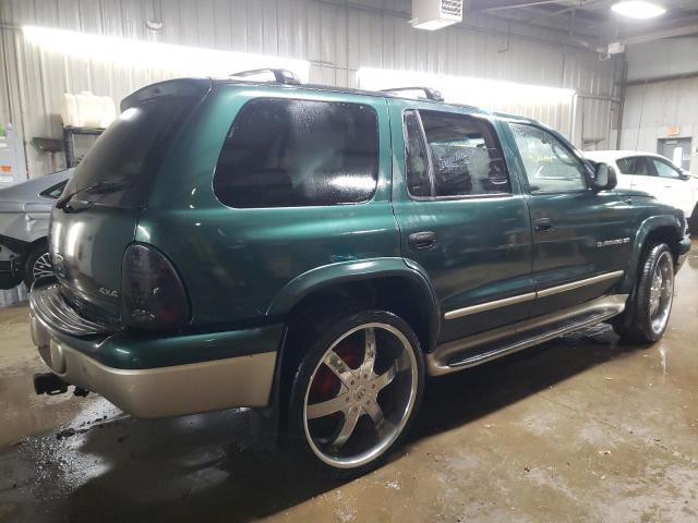 1B4HS28N11F568469 - 2001 DODGE DURANGO GREEN photo 3