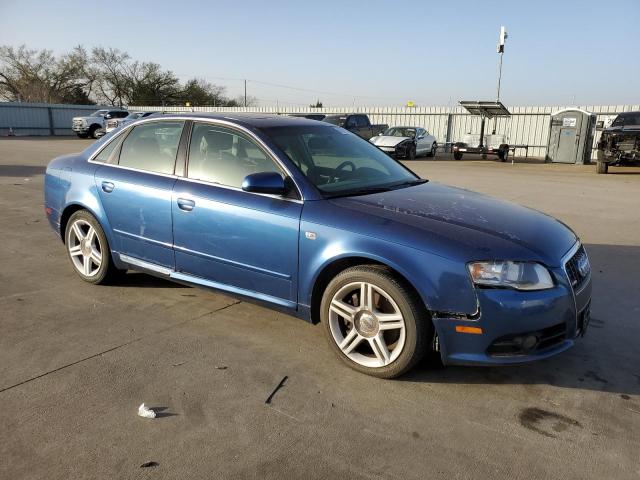 WAUDF78EX8A110744 - 2008 AUDI A4 2.0T QUATTRO BLUE photo 4