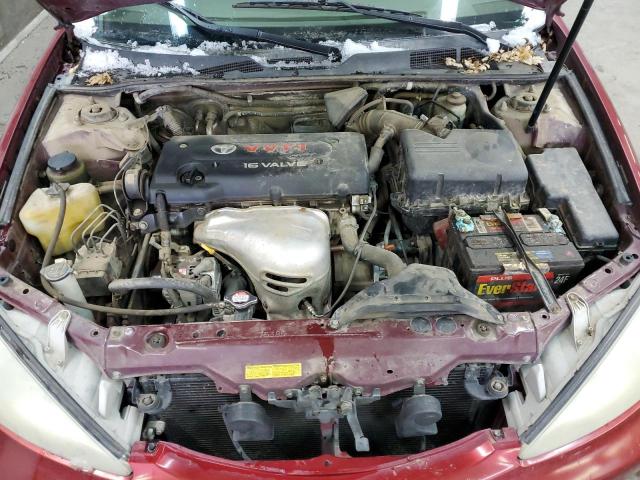 JTDBE32K730176834 - 2003 TOYOTA CAMRY LE RED photo 11