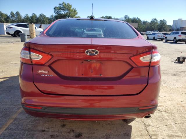 3FA6P0H70FR146856 - 2015 FORD FUSION SE RED photo 6