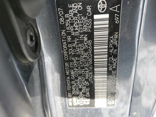 JTKDE167680246648 - 2008 TOYOTA SCION TC 黑色 照片 12