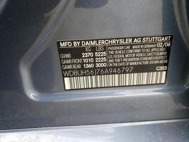 WDBUH56J76A946797 - 2006 MERCEDES-BENZ E 350 WAGON BLUE photo 12