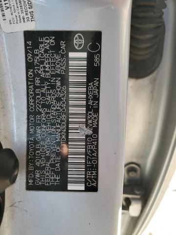 JTDKN3DU8F0404326 - 2015 TOYOTA PRIUS SILVER photo 12