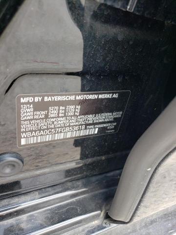 WBA6A0C57FGB53618 - 2015 BMW 640 I GRAN COUPE BLACK photo 12